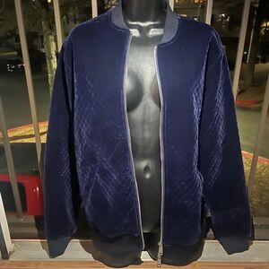 Zara Blue Lightweight Shirt Jacket with Ribbed Collar